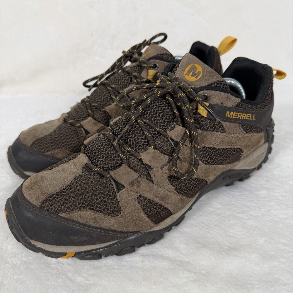 Merrell J48531 Men’s 12 Brown Suede Mesh Hiking Trail Shoes Moab Outdoor
